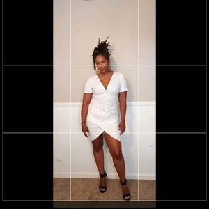 White dress kinda seen through where white garments underneath